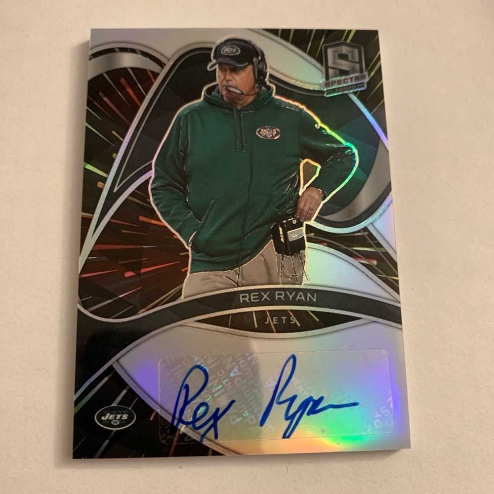 Rex Ryan 2022 NFL Spectra Auto Silver /35 New York Jets SSP No. SIG-RRY
